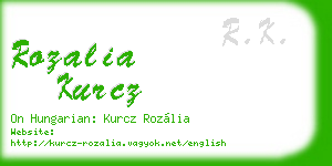 rozalia kurcz business card