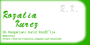 rozalia kurcz business card